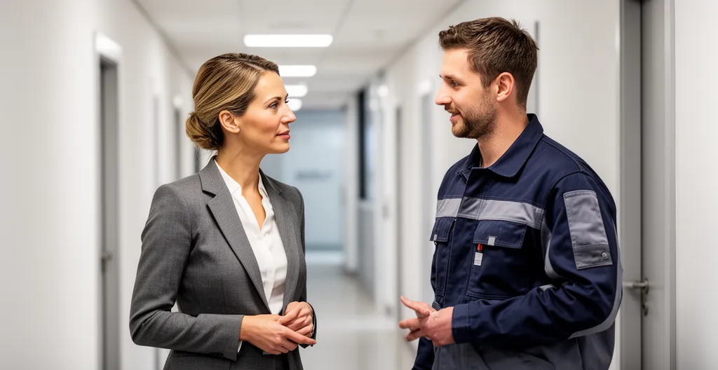 Discussion entre décideur et technicien téléphonie en entreprise